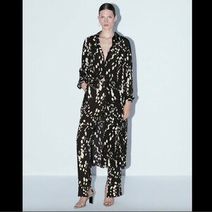 Massimo Dutti Flowy Shirt Dress size 4